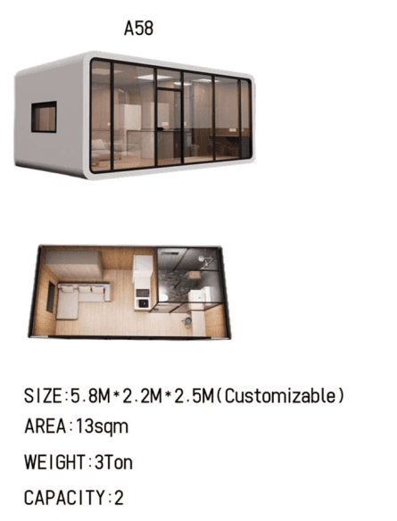 Apple Cabin – Grundriss und Innenaufteilung 2