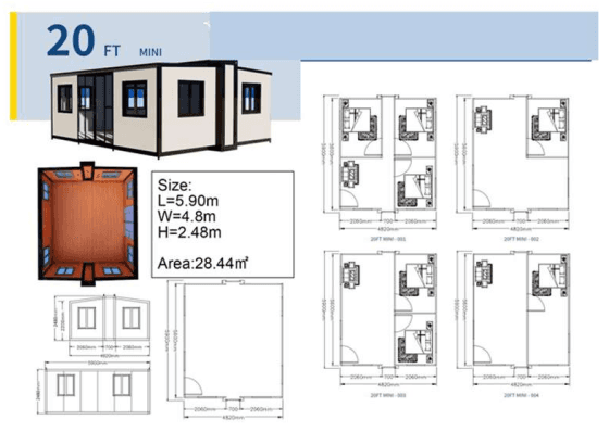 Expandable House – Raumkonzept 1