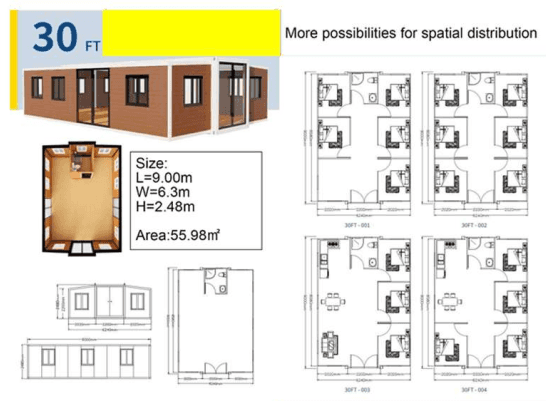 Expandable House – Raumkonzept 2