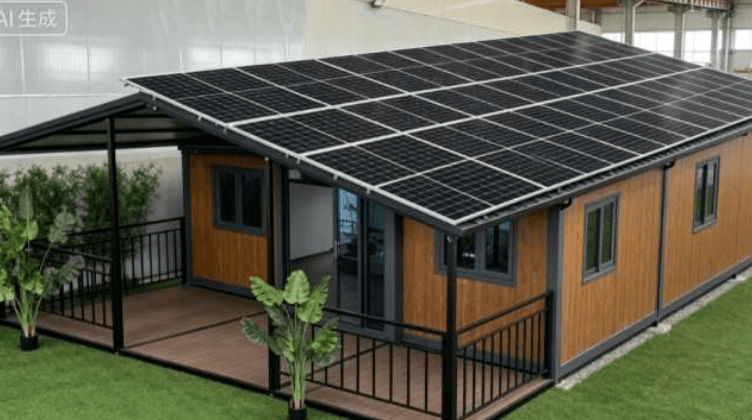 56-m²-Wohncontainer – Außenansicht 3